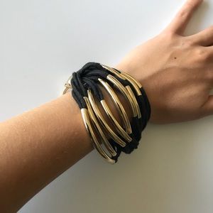 Gold and black bracelet